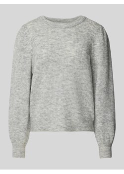 Sweter z dzianiny z bufiastymi rękawami model ‘SLFLULU’ ze sklepu Peek&Cloppenburg  w kategorii Swetry damskie - zdjęcie 174372105