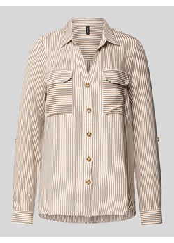 Bluzka koszulowa z listwą guzikową model ‘BUMPY’ ze sklepu Peek&Cloppenburg  w kategorii Koszule damskie - zdjęcie 174372195