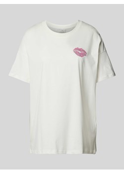 T-shirt z wyhaftowanym motywem model ‘fie’ ze sklepu Peek&Cloppenburg  w kategorii Bluzki damskie - zdjęcie 174372695