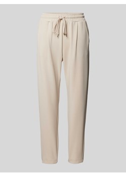 Spodnie materiałowe o kroju regular fit z zakłądkami w pasie ze sklepu Peek&Cloppenburg  w kategorii Spodnie damskie - zdjęcie 174372915