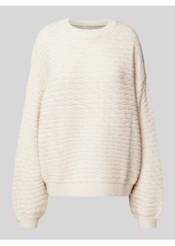 Sweter z dzianiny z prążkowanymi wykończeniami ze sklepu Peek&Cloppenburg  w kategorii Swetry damskie - zdjęcie 174372947