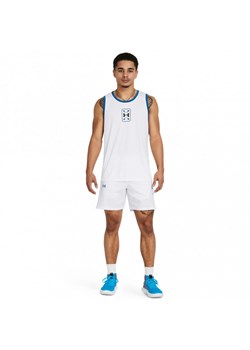 Męskie spodenki do koszykówki Under Armour UA Zone Woven Short - białe ze sklepu Sportstylestory.com w kategorii Spodenki męskie - zdjęcie 174387688