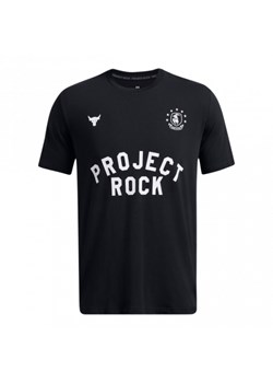 Męska koszulka treningowa Under Armour Project Rock Ss Boh - czarna ze sklepu Sportstylestory.com w kategorii T-shirty męskie - zdjęcie 174388066