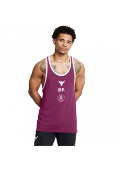 Męski top treningowy Under Armour Project Rock Racer Tank Boh - fioletowy ze sklepu Sportstylestory.com w kategorii T-shirty męskie - zdjęcie 174388157