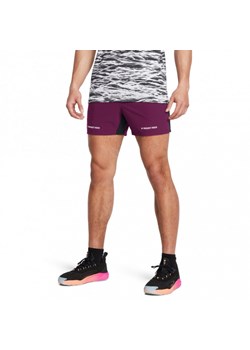 Męskie spodenki treningowe Under Armour Project Rock Ultimate 5" Short - fioletowe ze sklepu Sportstylestory.com w kategorii Spodenki męskie - zdjęcie 174388187