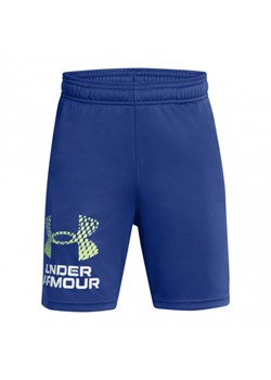 Chłopięce spodenki treningowe Under Armour UA Tech Logo Shorts - niebieskie ze sklepu Sportstylestory.com w kategorii Spodenki męskie - zdjęcie 174388318