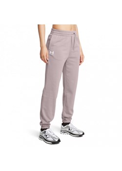 Damskie spodnie dresowe Under Armour UA Rival Terry Jogger - beżowe ze sklepu Sportstylestory.com w kategorii Spodnie damskie - zdjęcie 174388329