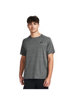 Męska koszulka treningowa Under Armour UA Tech Textured SS - szara ze sklepu Sportstylestory.com w kategorii T-shirty męskie - zdjęcie 174388486