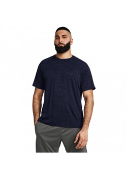 Męska koszulka treningowa Under Armour UA Tech Textured SS - granatowa ze sklepu Sportstylestory.com w kategorii T-shirty męskie - zdjęcie 174388497