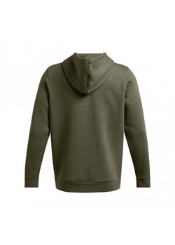 Męska bluza dresowa rozpinana z kapturem Under Armour UA Essential Fleece Fz Hood - oliwkowa/khaki ze sklepu Sportstylestory.com w kategorii Bluzy męskie - zdjęcie 174388569