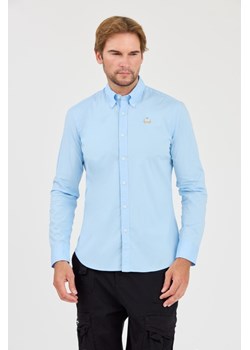LA MARTINA Błękitna koszula Poplin Stretch, Wybierz rozmiar XXL ze sklepu outfit.pl w kategorii Koszule męskie - zdjęcie 174421558