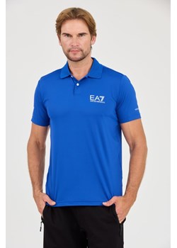 EA7 Niebieska koszulka polo Ventus 7, Wybierz rozmiar XXL ze sklepu outfit.pl w kategorii T-shirty męskie - zdjęcie 174421686