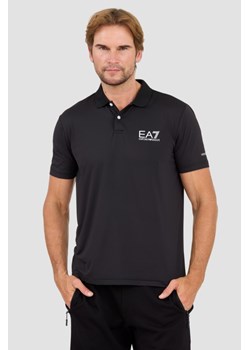 EA7 Czarna koszulka polo Ventus 7, Wybierz rozmiar XXL ze sklepu outfit.pl w kategorii T-shirty męskie - zdjęcie 174421705