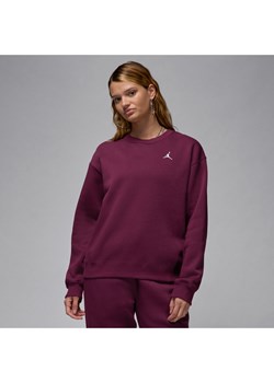 Damska bluza dresowa z półokrągłym dekoltem Jordan Brooklyn Fleece - Czerwony ze sklepu Nike poland w kategorii Bluzy damskie - zdjęcie 174505788