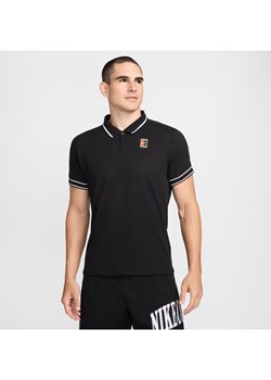 Męska koszulka polo do tenisa NikeCourt Heritage - Czerń ze sklepu Nike poland w kategorii T-shirty męskie - zdjęcie 174505789