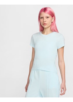 T-shirt damski Nike Sportswear Chill Knit - Niebieski ze sklepu Nike poland w kategorii Bluzki damskie - zdjęcie 174506117