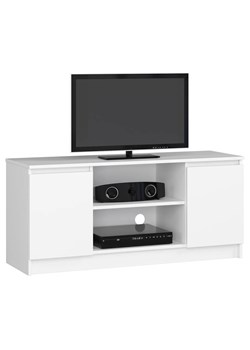 Biała szafka pod telewizor z drzwiczkami P6-B57 ze sklepu Edinos.pl w kategorii Szafki RTV - zdjęcie 174509156