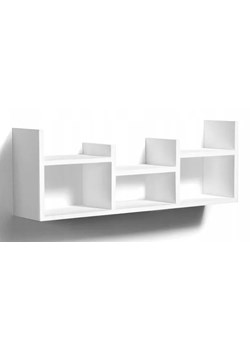 Biała minimalistyczna nadstawka na biurko - Lorea 3X ze sklepu Edinos.pl w kategorii Półki - zdjęcie 174509255