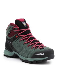 Buty Salewa Ws Alp Mate Mid Wp 61385-5085 zielone ze sklepu ButyModne.pl w kategorii Buty trekkingowe damskie - zdjęcie 174518449