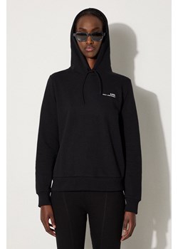 A.P.C. bluza bawełniana Hoodie Item F damska kolor czarny z kapturem gładka COEAS.F27674-PECHE ze sklepu PRM w kategorii Bluzy damskie - zdjęcie 174537295