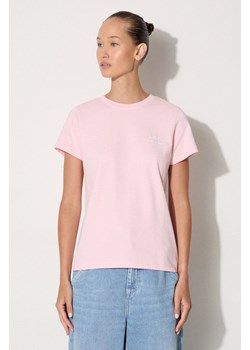 A.P.C. t-shirt bawełniany Denise kolor różowy ze sklepu PRM w kategorii Bluzki damskie - zdjęcie 174537456