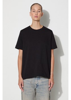 Samsoe Samsoe t-shirt bawełniany CAMINO kolor czarny F00012400 ze sklepu PRM w kategorii Bluzki damskie - zdjęcie 174537468