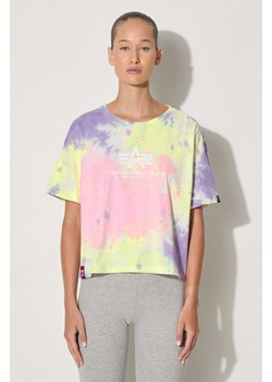 Alpha Industries t-shirt bawełniany Basic Tee Batik COS Wmn kolor różowy 116083.536-ROZOWY ze sklepu PRM w kategorii Bluzki damskie - zdjęcie 174537476