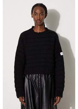 MM6 Maison Margiela sweter wełniany damski kolor czarny ciepły S52HL0031.M13040 ze sklepu PRM w kategorii Swetry damskie - zdjęcie 174537728