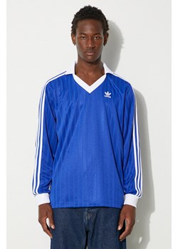 adidas Originals longsleeve Adicolor Piqué Football Long Sleeve męski kolor niebieski z aplikacją IX5227 ze sklepu PRM w kategorii T-shirty męskie - zdjęcie 174537798