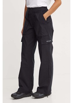 Columbia spodnie Brea Falls damskie kolor czarny szerokie high waist 2086041 ze sklepu PRM w kategorii Spodnie damskie - zdjęcie 174538097