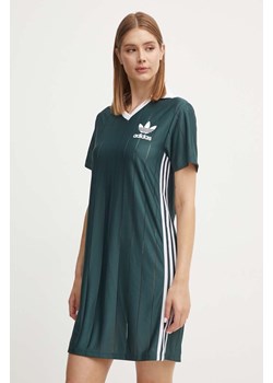 adidas Originals sukienka kolor zielony mini prosta IX5507 ze sklepu PRM w kategorii Sukienki - zdjęcie 174538137