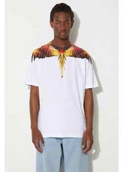 Marcelo Burlon t-shirt bawełniany Icon Wings Basic Tee męski kolor biały z nadrukiem CMAA056F24JER0010125 ze sklepu PRM w kategorii T-shirty męskie - zdjęcie 174538256