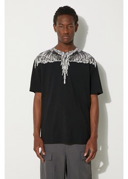 Marcelo Burlon t-shirt bawełniany Icon Wings Basic Tee męski kolor czarny z nadrukiem CMAA056F24JER0011006 ze sklepu PRM w kategorii T-shirty męskie - zdjęcie 174538258