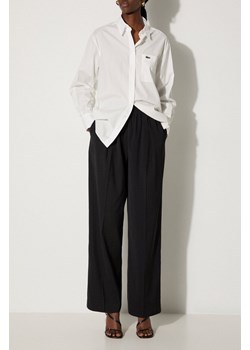 Samsoe Samsoe spodnie JULIA damskie kolor czarny szerokie high waist F23100048 ze sklepu PRM w kategorii Spodnie damskie - zdjęcie 174538448