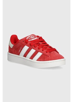 adidas Originals sneakersy skórzane Campus 00s J kolor czerwony IG1230 ze sklepu PRM w kategorii Buty sportowe damskie - zdjęcie 174538569