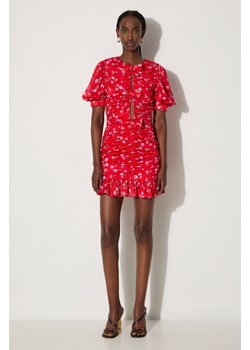 Rotate sukienka kolor czerwony mini dopasowana ze sklepu PRM w kategorii Sukienki - zdjęcie 174538595