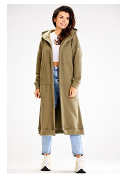 Awama Płaszcz dresowy w kolorze khaki ze sklepu Limango Polska w kategorii Bluzy damskie - zdjęcie 174543219