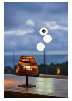 lumisky Lampa zewnętrzna LED w kolorze jasnobrązowo-czarnym - wys. 25 x Ø 19 cm ze sklepu Limango Polska w kategorii Oświetlenie - zdjęcie 174547917