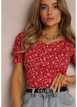 Czerwona Bluzka Talocles ze sklepu Renee odzież w kategorii Bluzki damskie - zdjęcie 174552126