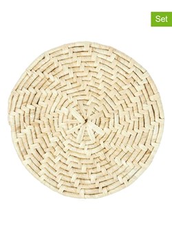 every ware Podkładki stołowe (4 szt.) w kolorze jasnobrązowym - Ø 34 cm ze sklepu Limango Polska w kategorii Podkładki na stół - zdjęcie 174555199