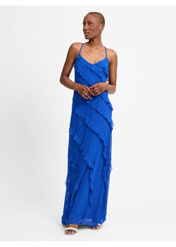 Marie Lund Damska sukienka wieczorowa Kobiety błękit królewski jednolity ze sklepu vangraaf w kategorii Sukienki - zdjęcie 174556027