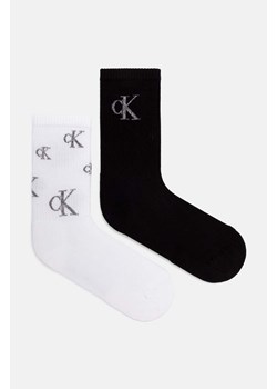 Calvin Klein Jeans skarpetki 2-pack damskie kolor biały 701229465 ze sklepu ANSWEAR.com w kategorii Skarpetki damskie - zdjęcie 174556749