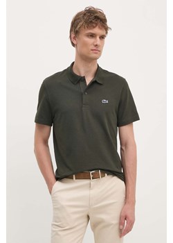 Lacoste polo męski kolor zielony gładki DH5522 ze sklepu ANSWEAR.com w kategorii T-shirty męskie - zdjęcie 174556856