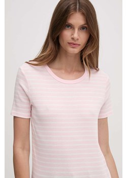 United Colors of Benetton t-shirt bawełniany damski kolor różowy 30YSE16A0 ze sklepu ANSWEAR.com w kategorii Bluzki damskie - zdjęcie 174556908