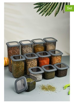 Violeta Home Pojemniki (12 szt.) w kolorze antracytowym ze sklepu Limango Polska w kategorii Pojemniki kuchenne - zdjęcie 174557659