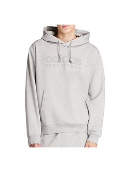 Bluza adidas Sportswear All Szn Fleece Graphic Hoodie IW1205 - szara ze sklepu streetstyle24.pl w kategorii Bluzy męskie - zdjęcie 174558179