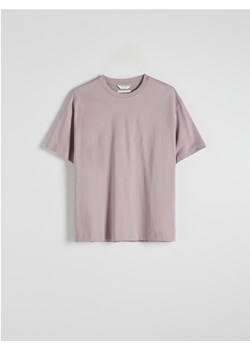 Reserved - T-shirt boxy z merceryzowanej bawełny - fioletowy ze sklepu Reserved w kategorii T-shirty męskie - zdjęcie 174559525