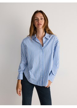 Reserved - Koszula oversize z bawełny - niebieski ze sklepu Reserved w kategorii Koszule damskie - zdjęcie 174559875
