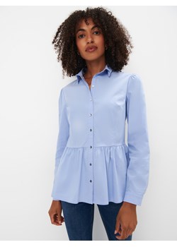 Mohito - Błękitna koszula z falbaną - błękitny ze sklepu Mohito w kategorii Koszule damskie - zdjęcie 174561428