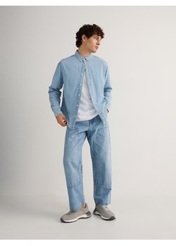 Reserved - Jeansowa koszula regular fit - niebieski ze sklepu Reserved w kategorii Koszule męskie - zdjęcie 174561848